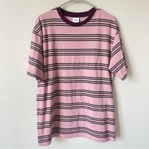 Mahagrid men's pink striped top NWOT